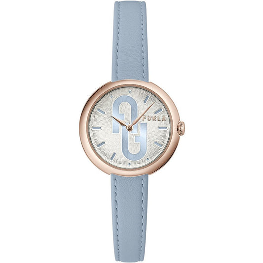 Montre habillée Furla en cuir bleu