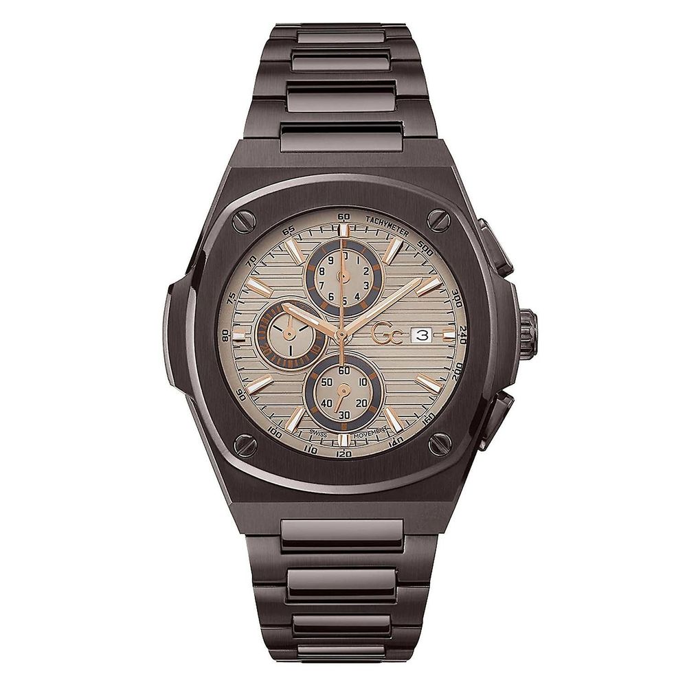 Montre habillée GC en acier inoxydable gris