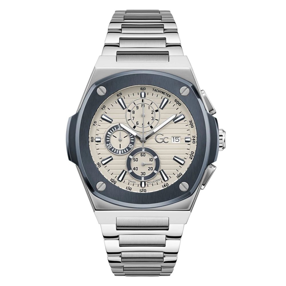 Montre habillée GC en acier inoxydable gris