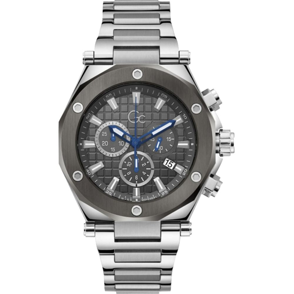 Montre à bracelet en acier inoxydable gris GC