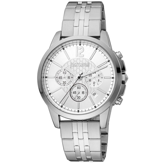 Just Cavalli Gray Stainless Steel Bracelet Watch - Multifunctional Elegance