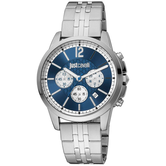 Just Cavalli Gray Stainless Steel Multifunction Dress Watch