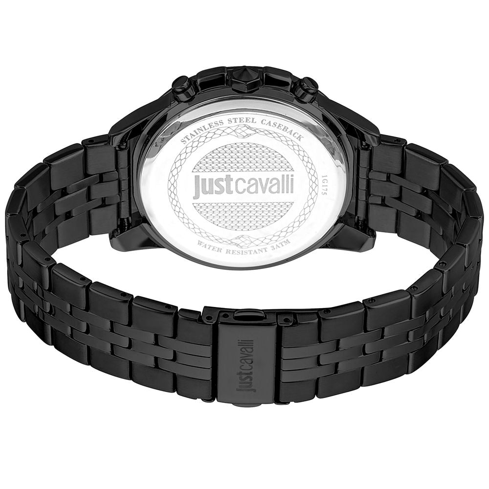 Just Cavalli Black Stainless Steel Dress Watch