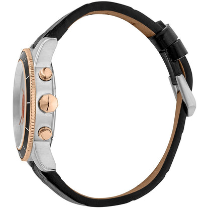 Just Cavalli Black Leather Bracelet Watch