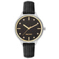 Nine West Black Leather Dress Watch