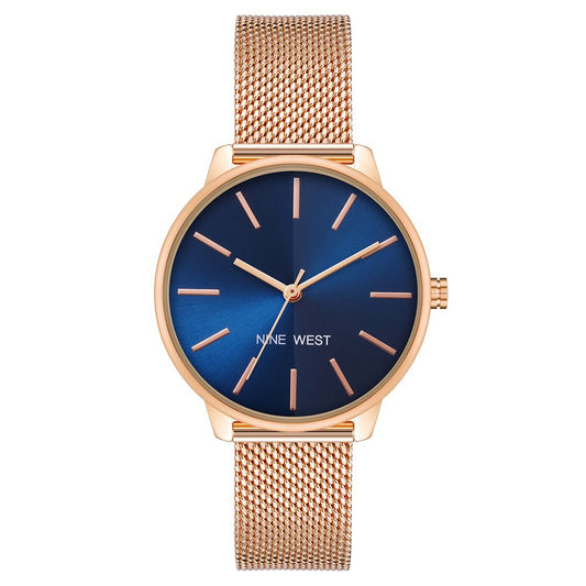 Montre de Luxe en Acier Inoxydable Multicolore Nine West