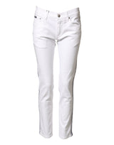 Jean slim en coton blanc extensible pour homme Dolce &amp; Gabbana