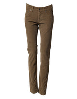 Jean skinny en coton stretch marron Dolce &amp; Gabbana pour homme