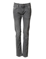 Jean skinny taille mi-haute en coton gris Dolce &amp; Gabbana