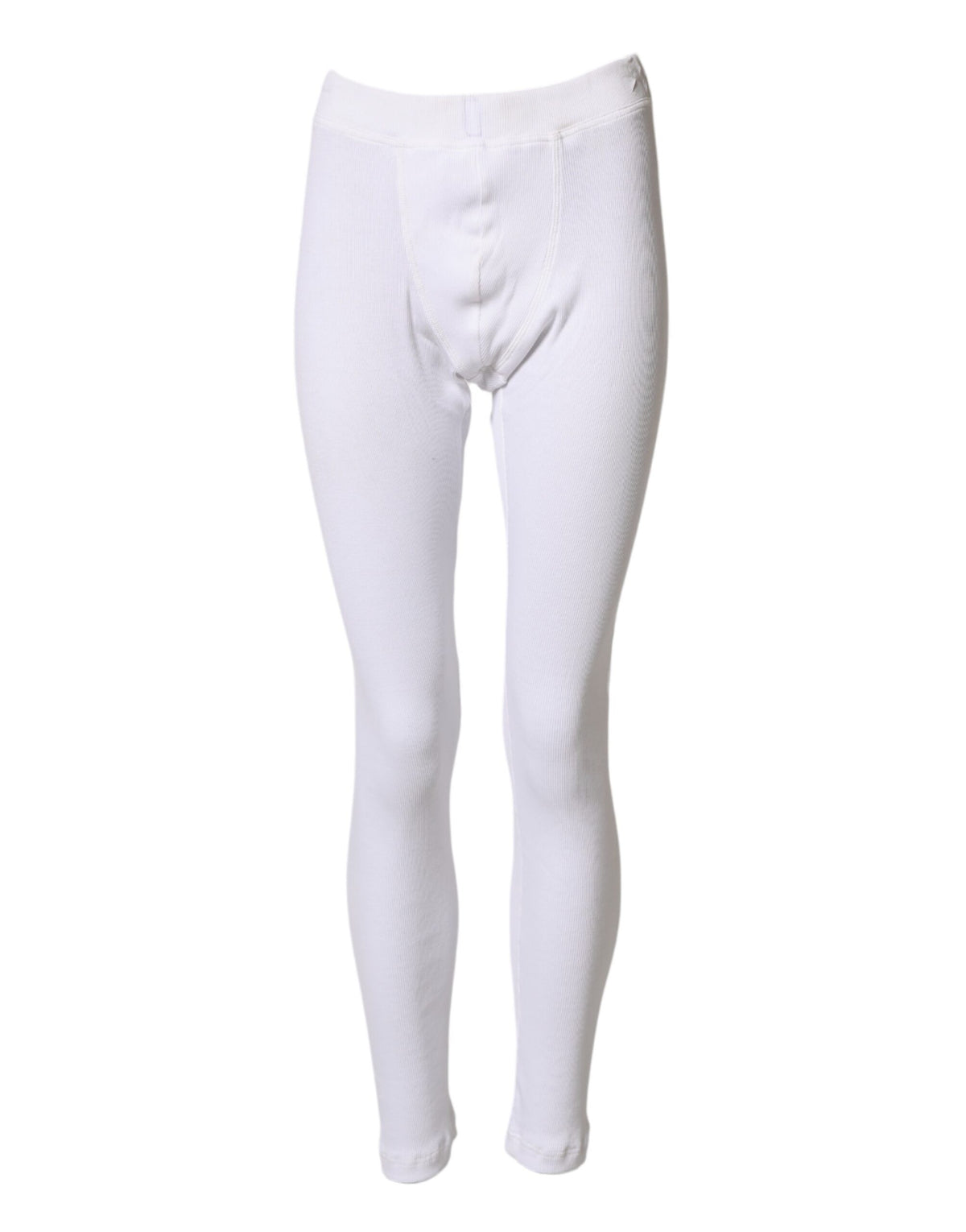 Collants-leggings Dolce &amp; Gabbana blancs en coton taille mi-haute