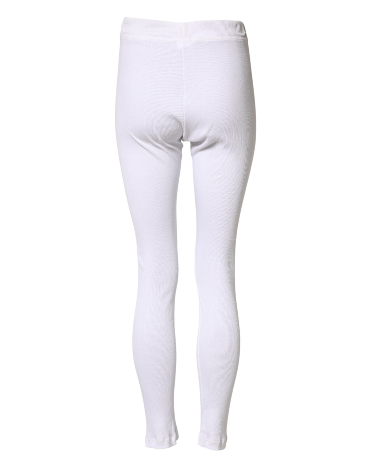 Collants-leggings Dolce &amp; Gabbana blancs en coton taille mi-haute