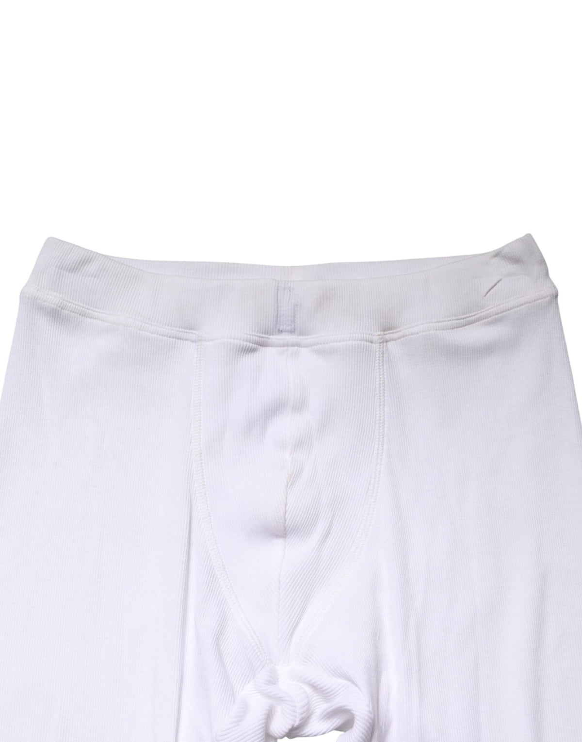 Collants-leggings Dolce &amp; Gabbana blancs en coton taille mi-haute