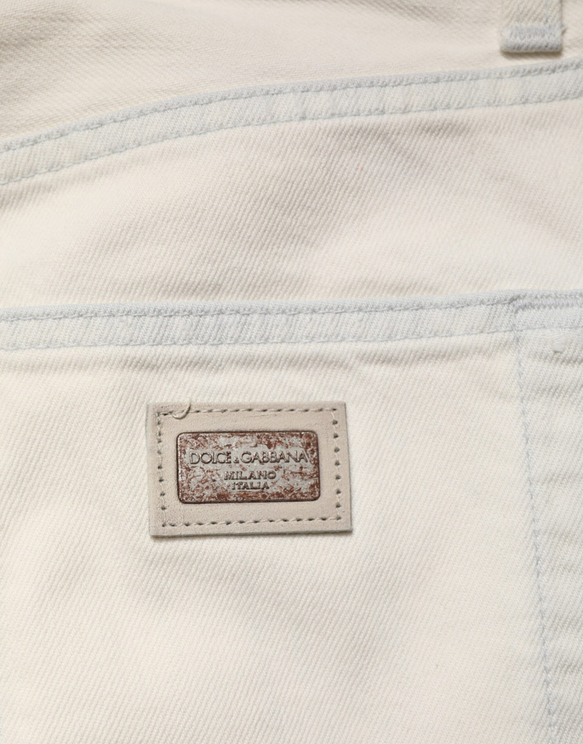 Jean skinny en coton blanc Dolce &amp; Gabbana pour homme