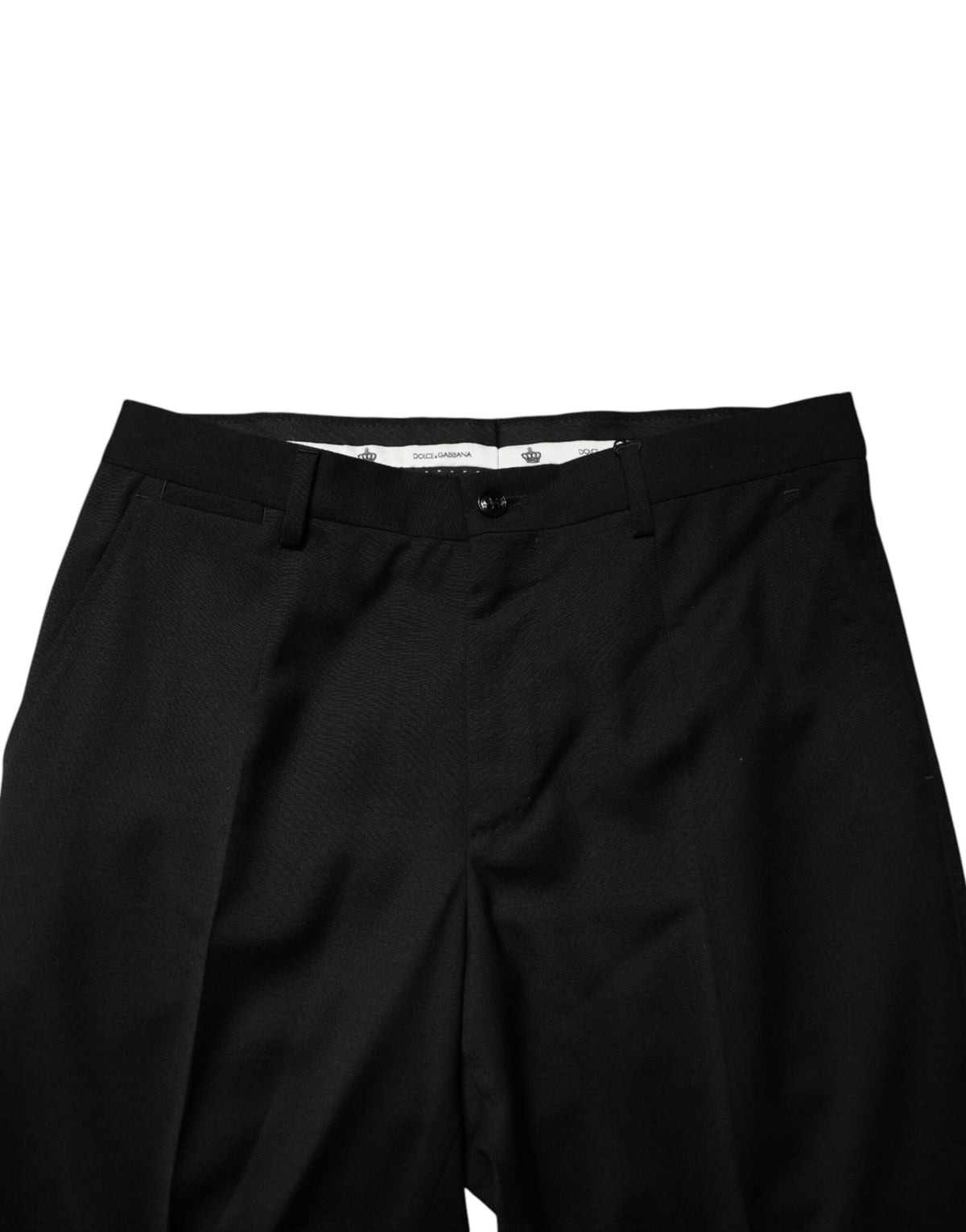 Pantalon tailleur noir en laine pour homme Dolce &amp; Gabbana
