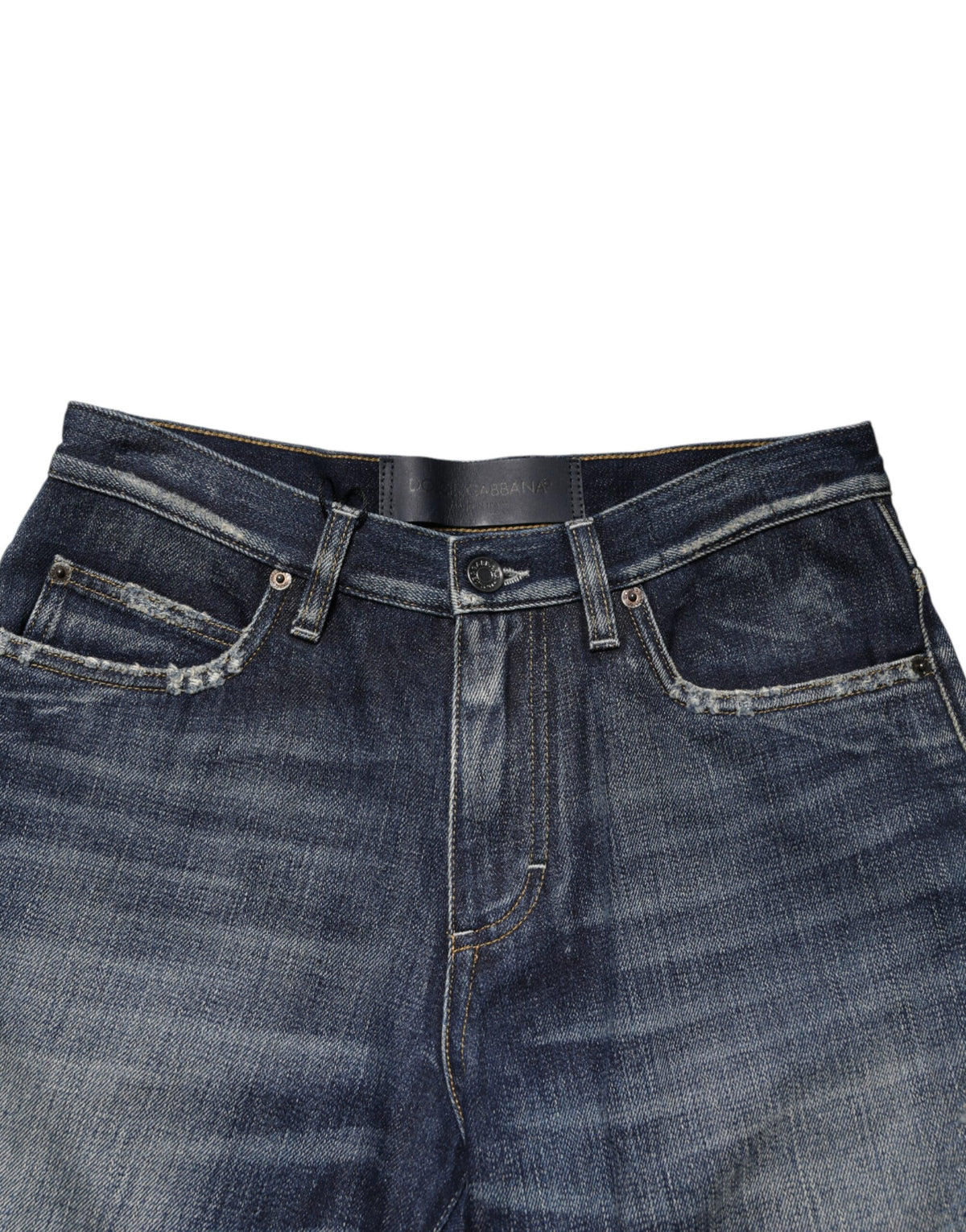 Bermuda en denim bleu délavé Dolce &amp; Gabbana