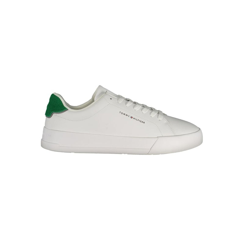 Tommy Hilfiger White Polyester Sneaker - Élégance et Confort