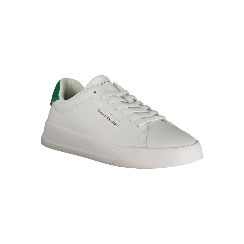 Tommy Hilfiger White Polyester Sneaker - Élégance et Confort