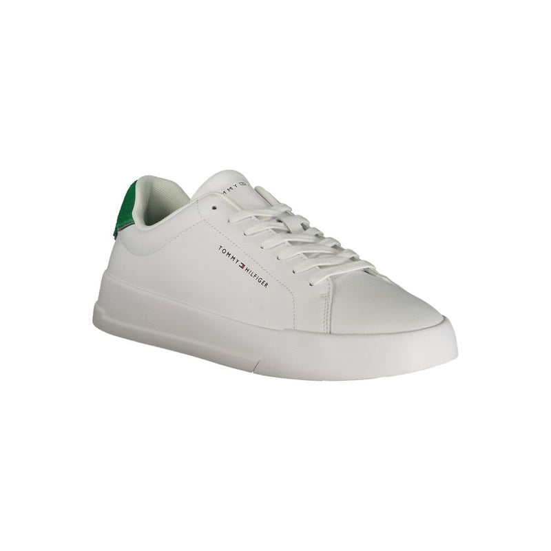 Tommy Hilfiger White Polyester Sneaker - Élégance et Confort