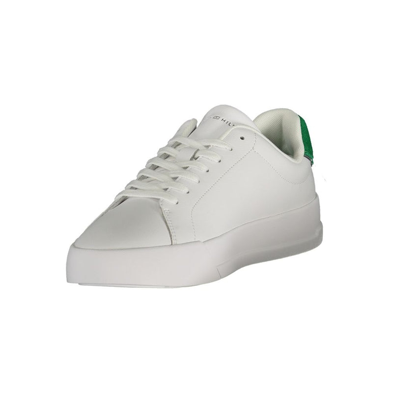 Tommy Hilfiger White Polyester Sneaker - Élégance et Confort
