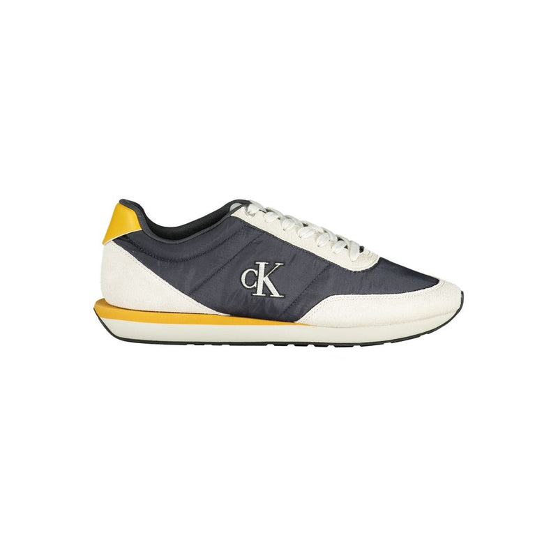Calvin Klein Blue Polyester Sneaker - Élégant et Confortable