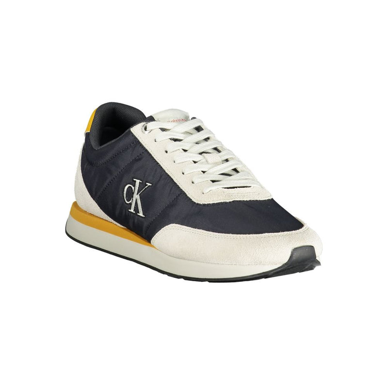 Calvin Klein Blue Polyester Sneaker - Élégant et Confortable