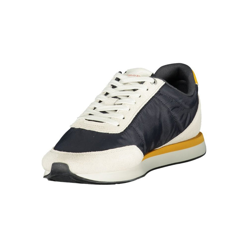 Calvin Klein Blue Polyester Sneaker - Élégant et Confortable
