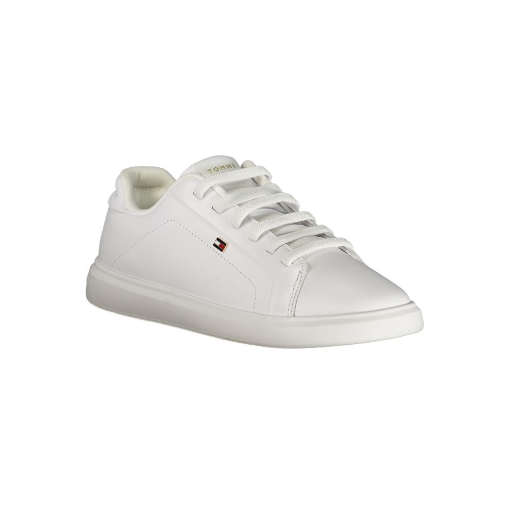 Tommy Hilfiger Women's White Polyester Sneaker - Stylish Comfort