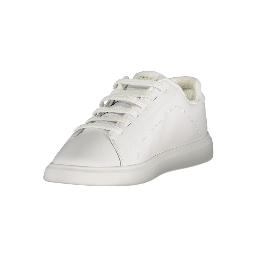 Tommy Hilfiger Women's White Polyester Sneaker - Stylish Comfort