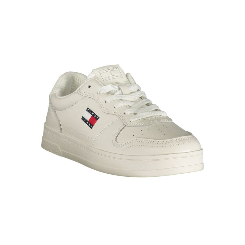 Tommy Hilfiger Women's White Polyester Sneaker - Comfort & Style