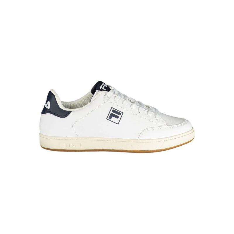 Fila White Polyester Sneaker - Confort et Élégance Athlétique