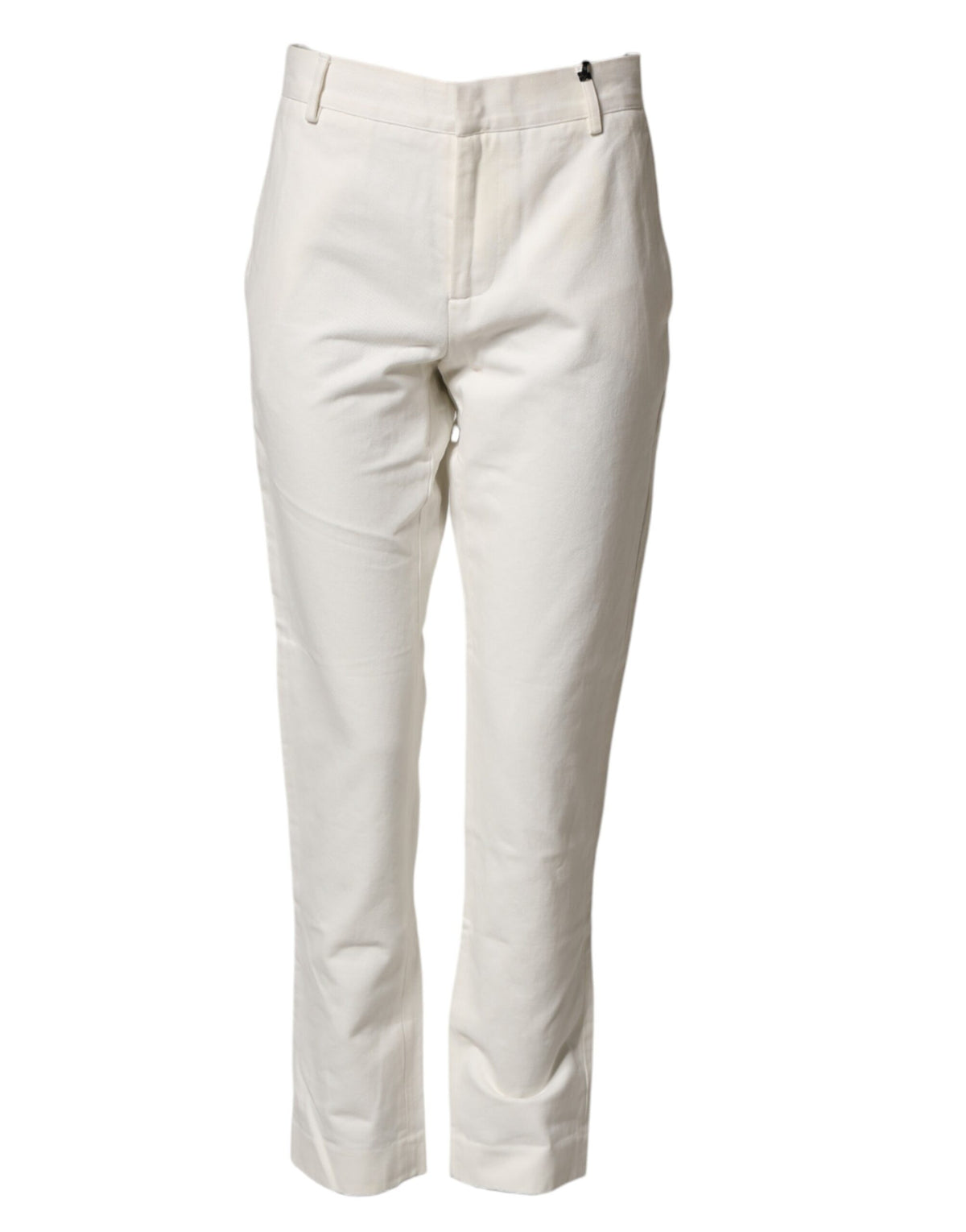 Pantalon Chino Droit Blanc en Coton Daniele Alessandrini
