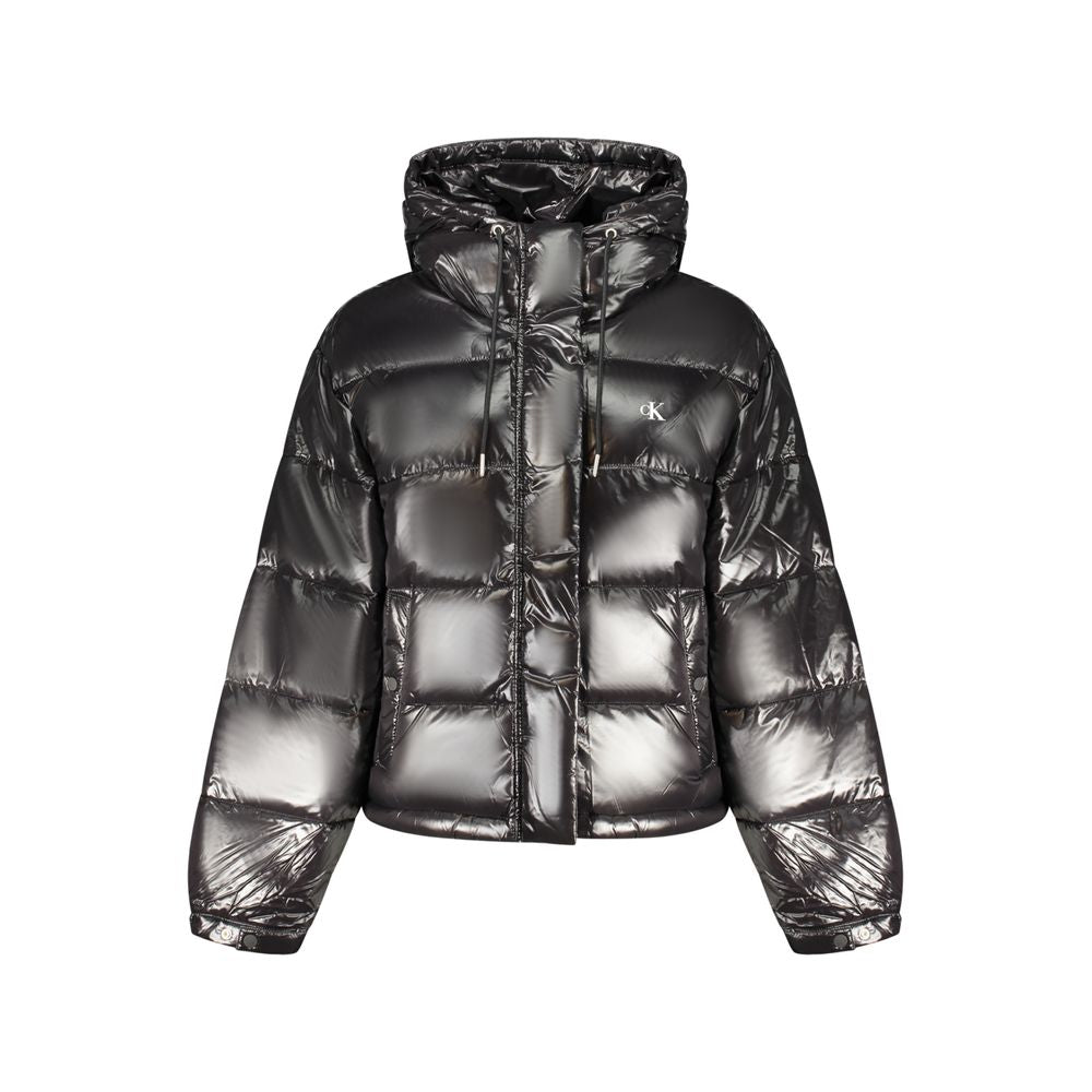 Calvin Klein Black Polyester Jacket & Coat - Élégance et Confort