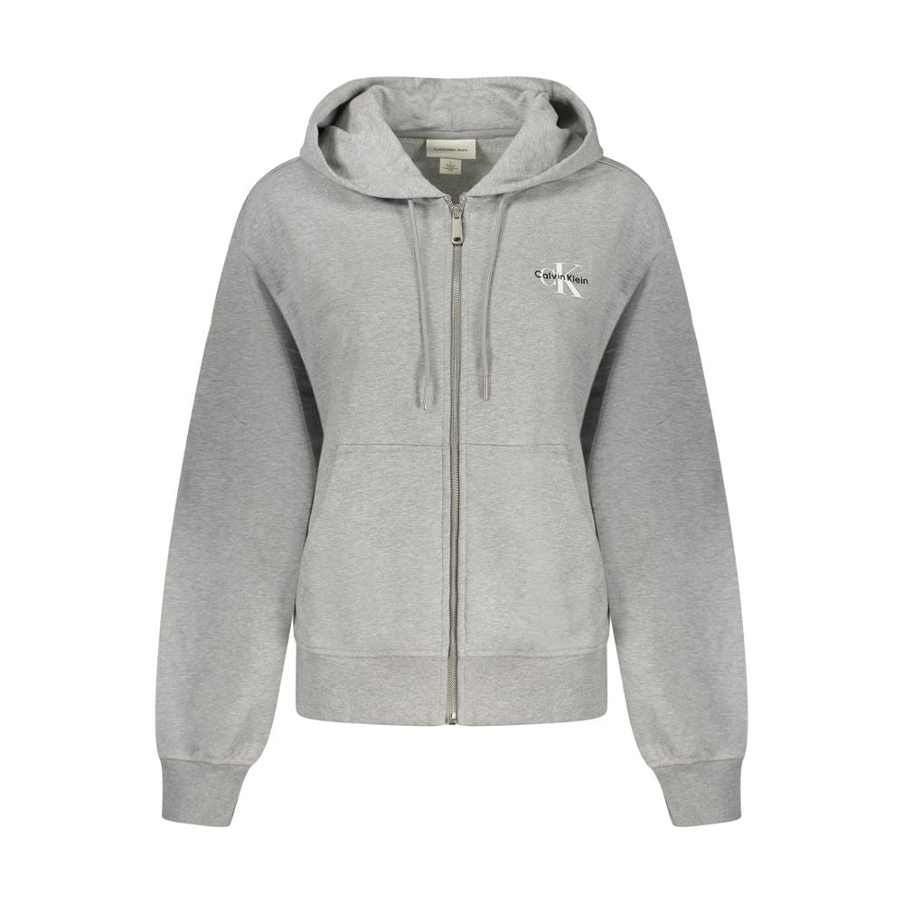 Calvin Klein Gray Cotton Sweatshirt - Élégant et Confortable