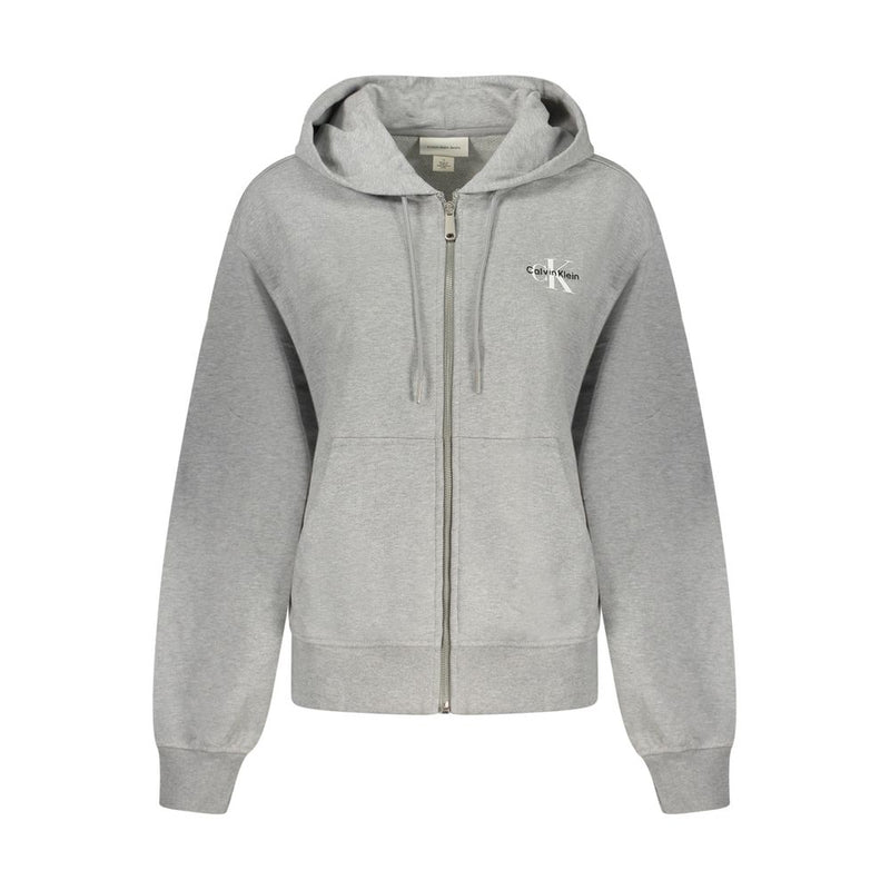 Calvin Klein Gray Cotton Sweatshirt - Élégant et Confortable