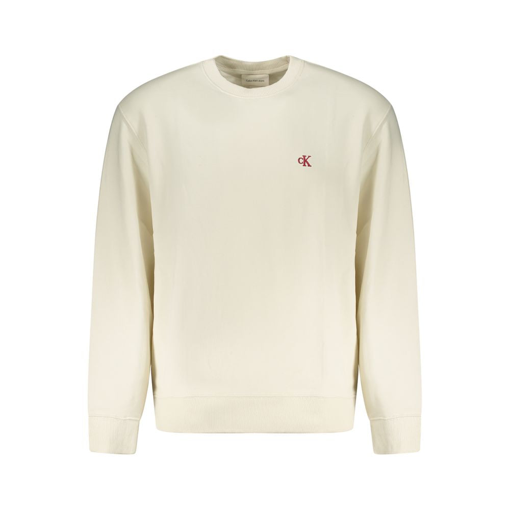 Sweat-shirt blanc en coton Calvin Klein