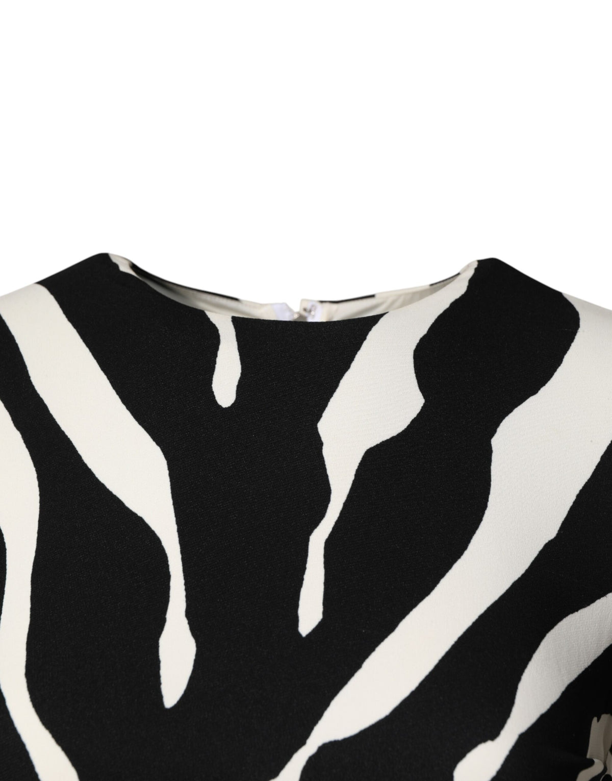 Robe Midi Sheath Viscose Zebra Noir et Blanc Dolce & Gabbana