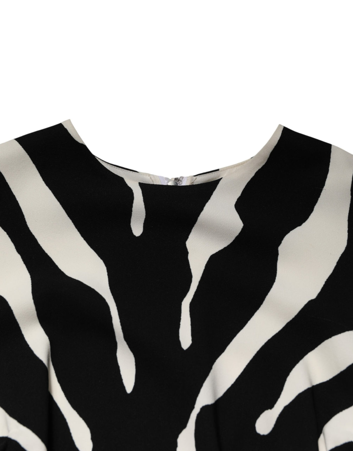 Robe Midi Sheath Viscose Zebra Noir et Blanc Dolce & Gabbana