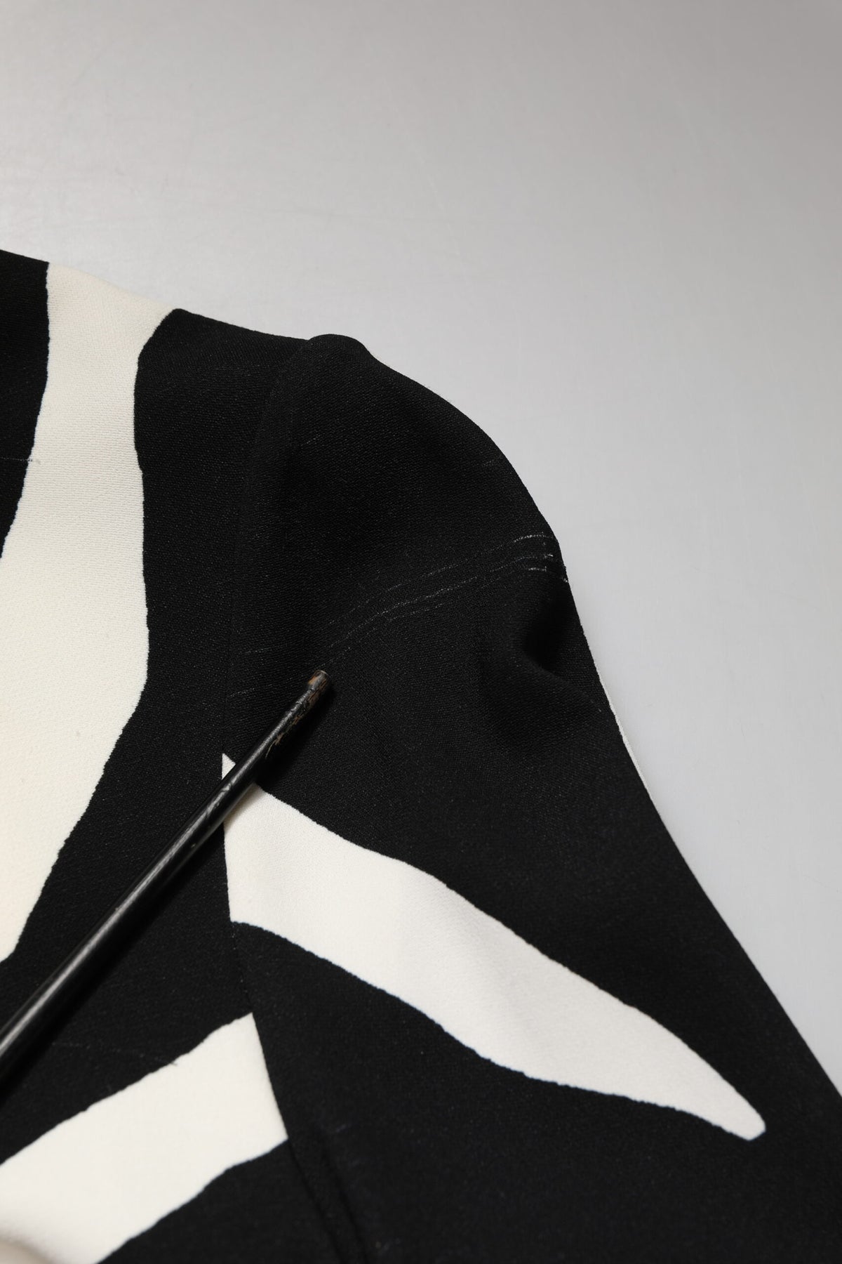 Robe Midi Sheath Viscose Zebra Noir et Blanc Dolce & Gabbana