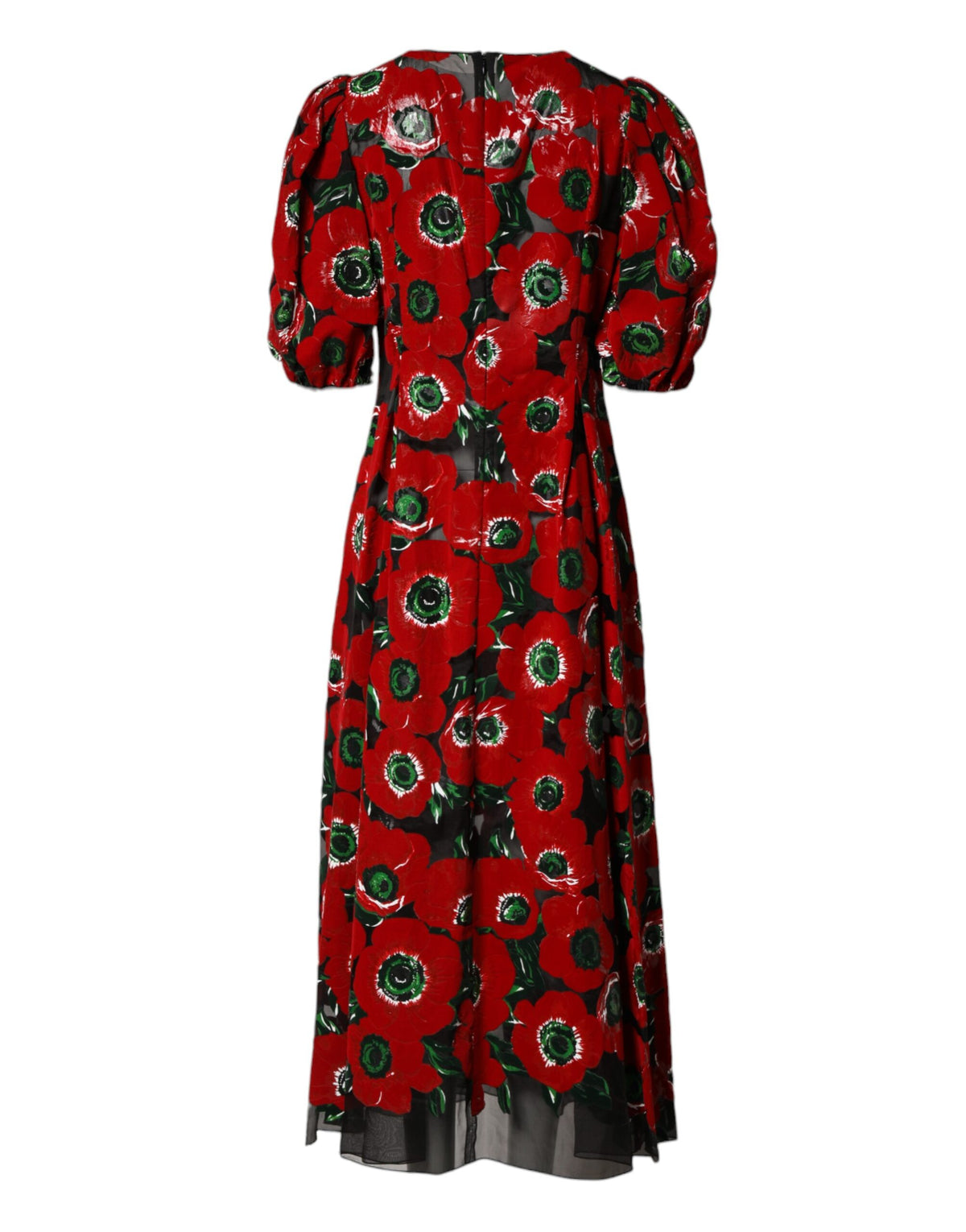 Dolce & Gabbana Robe Midi A-Line Imprimé Floral Rouge