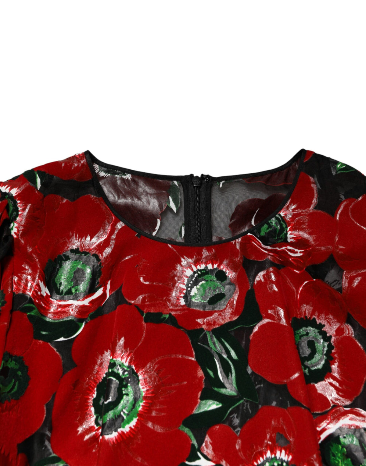 Dolce & Gabbana Robe Midi A-Line Imprimé Floral Rouge