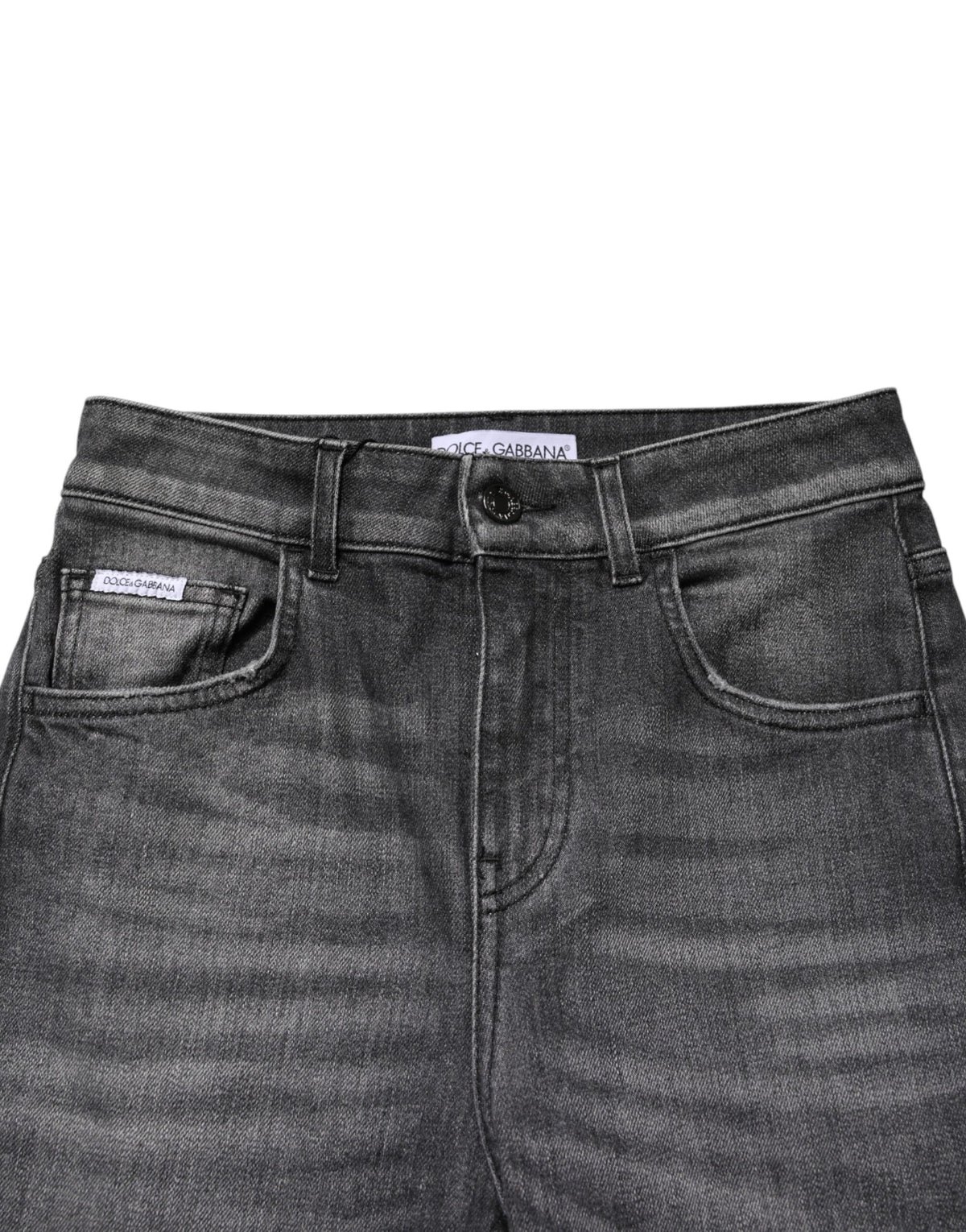 Dolce & Gabbana Jeans Denim Skinny Haute Taille Grises