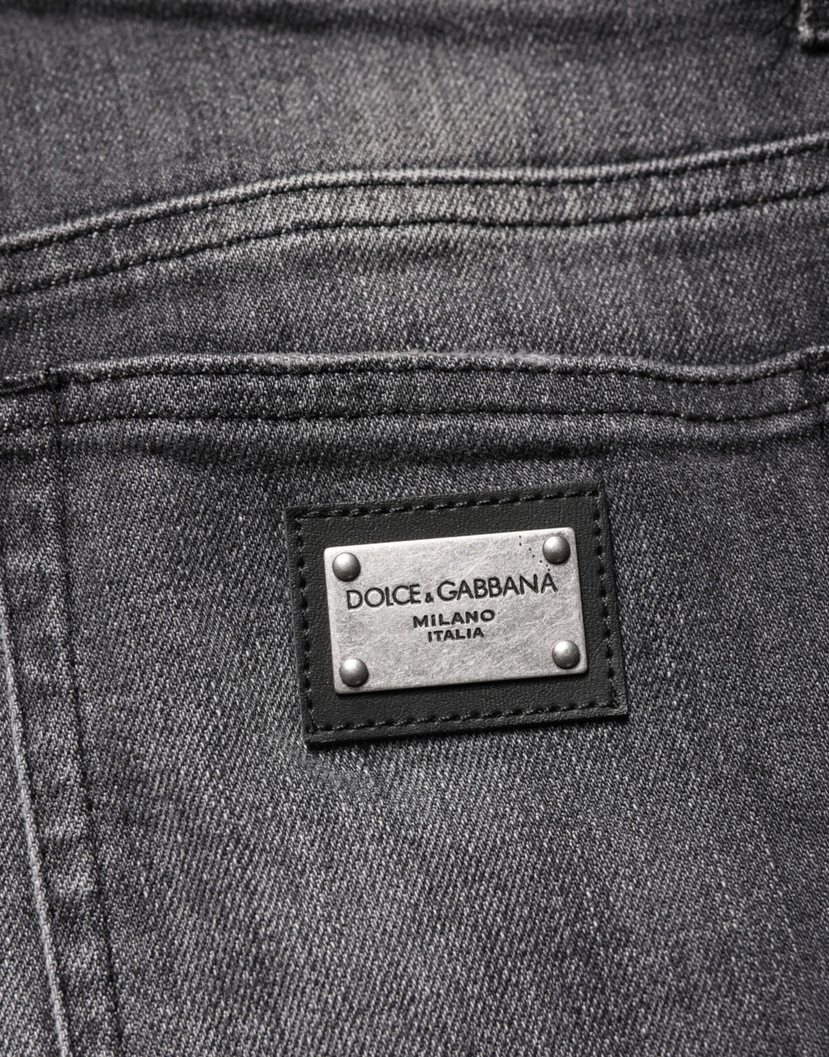 Dolce & Gabbana Jeans Denim Skinny Haute Taille Grises