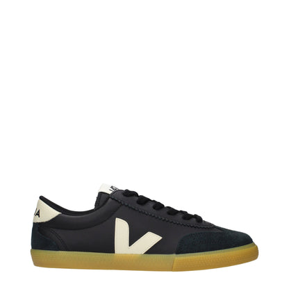 Veja Black Leather Low Top Sneakers