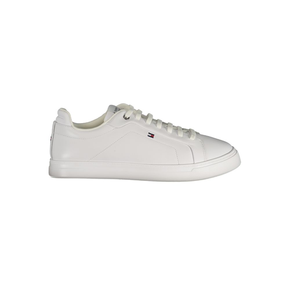 Tommy Hilfiger White Polyester Sneaker - Stylish Comfort