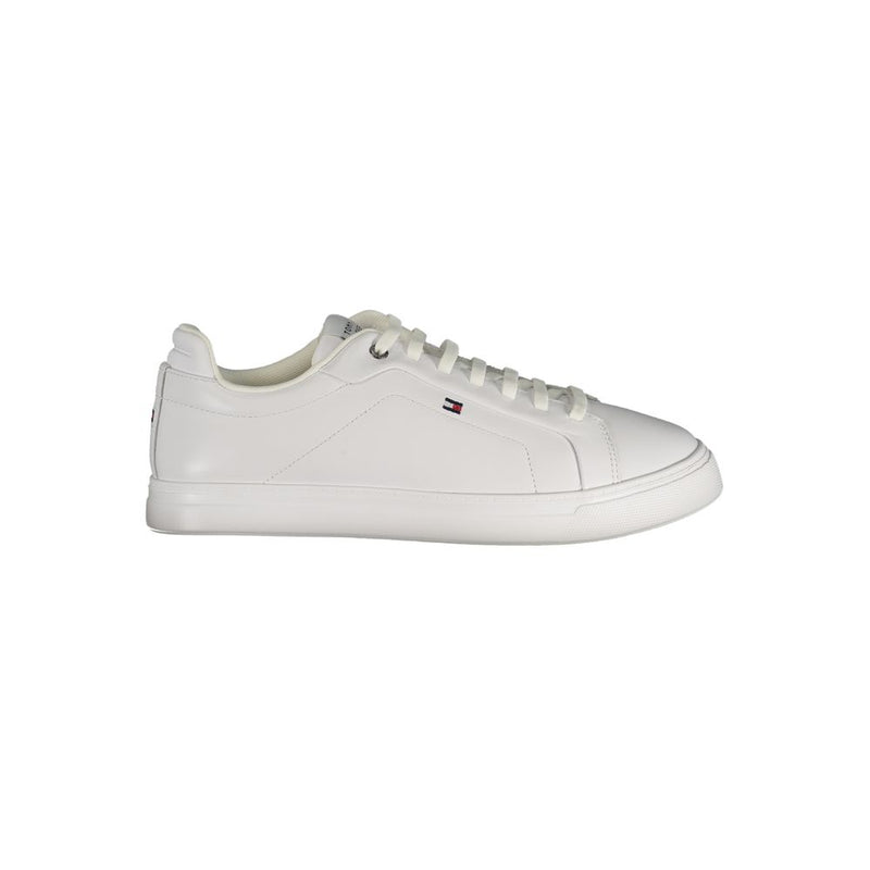 Tommy Hilfiger White Polyester Sneaker - All-Day Comfort and Style