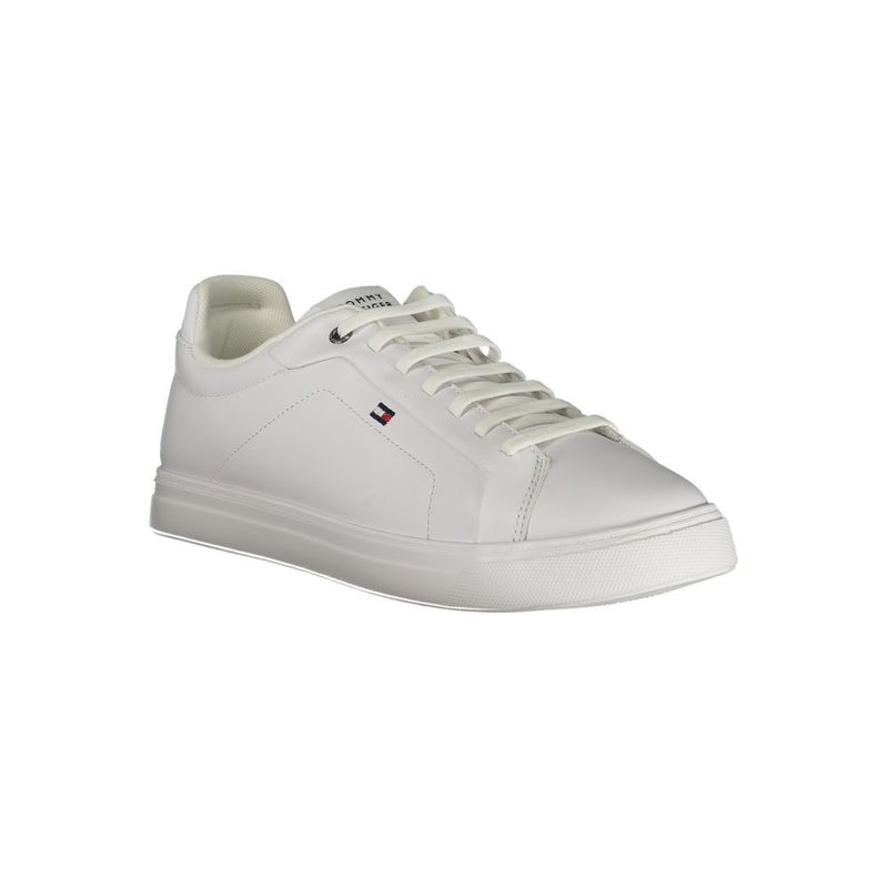 Tommy Hilfiger White Polyester Sneaker - All-Day Comfort and Style