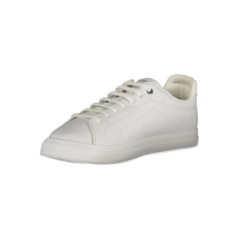 Tommy Hilfiger White Polyester Sneaker - All-Day Comfort and Style