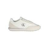 Calvin Klein White Polyester Sneaker - Stylish Athletic Footwear