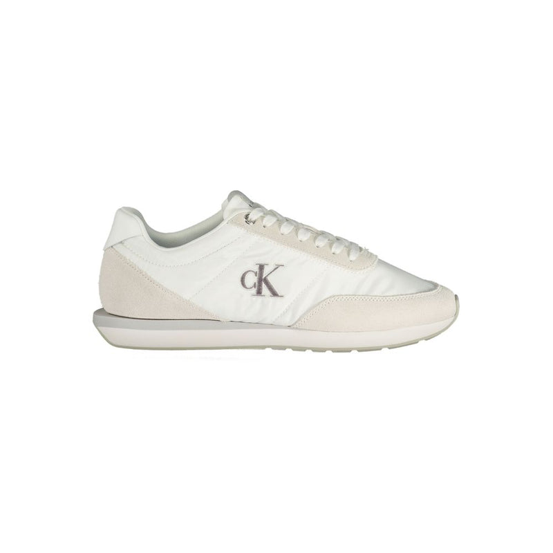 Calvin Klein White Polyester Sneaker - Élégance et Confort
