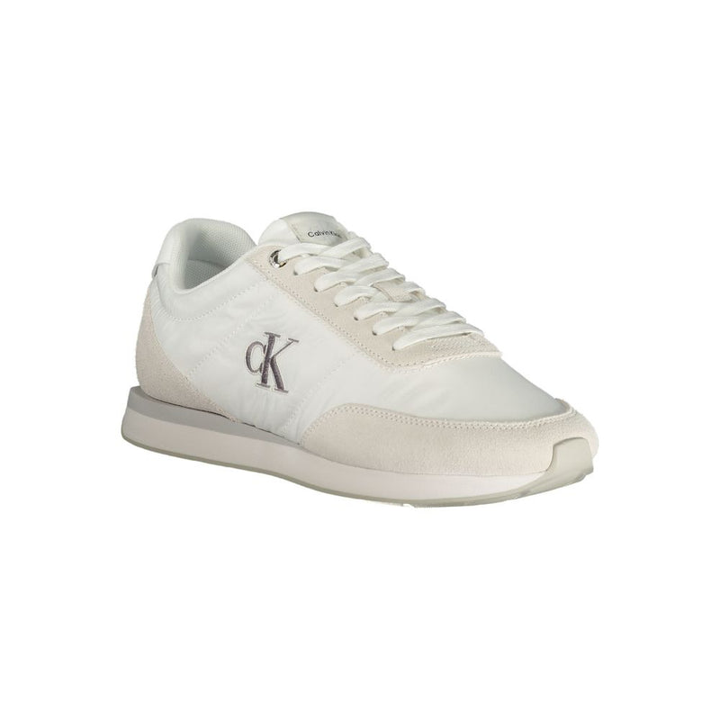 Calvin Klein White Polyester Sneaker - Élégance et Confort